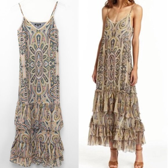 Love Sam Dresses & Skirts - Love Sam Casa Malca Paisley Dress Maxi Sleeveless Bohemian Multicolor Size XS